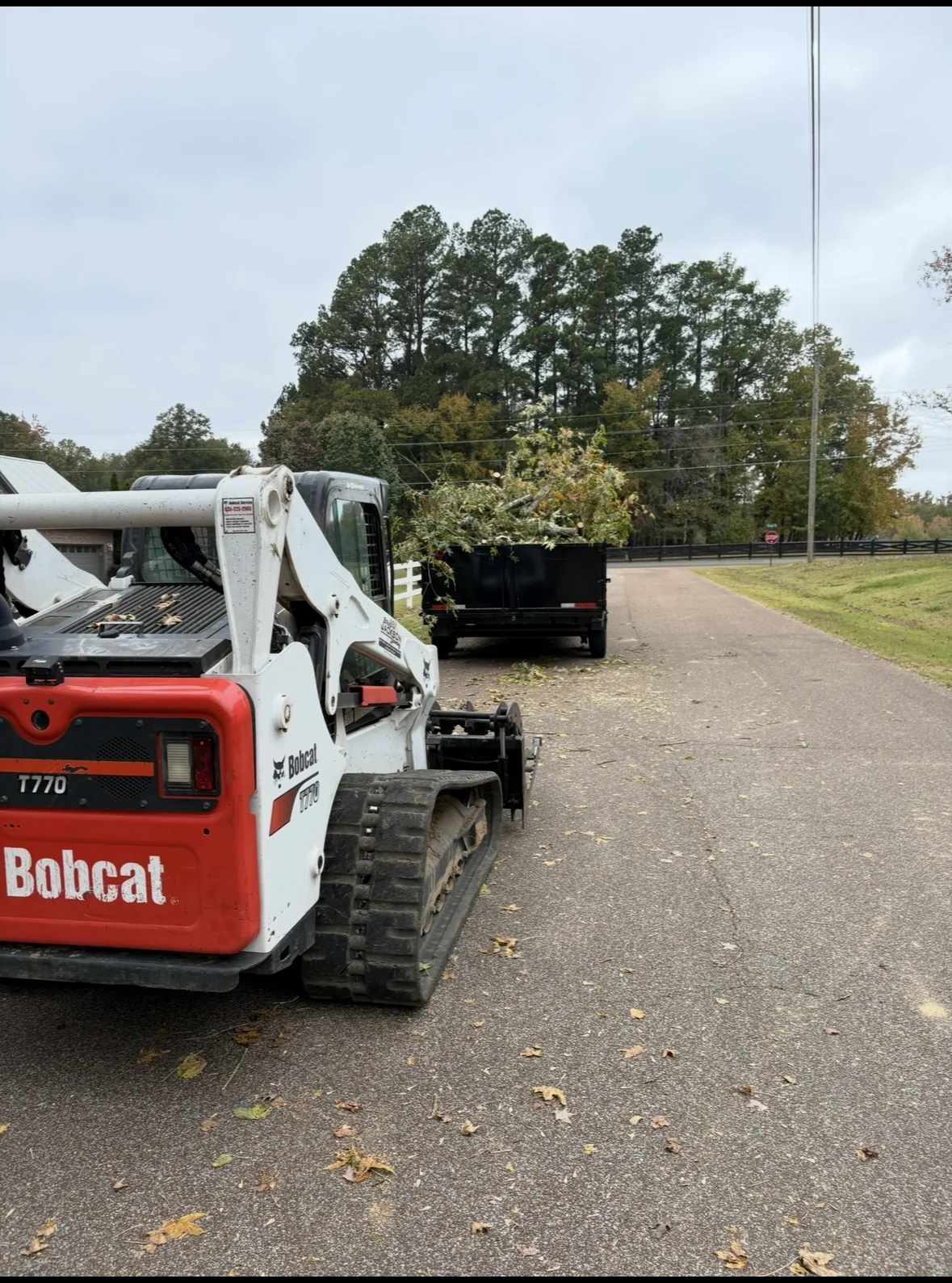 Bobcat and tree service cleanup equipment